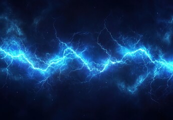 Poster - Blue Electric Lightning Storm