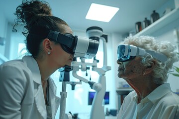 Poster - Two women using VR headsets together