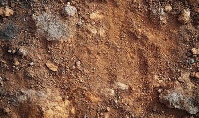 Close-up of rough brown dirt texture.