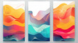 © Izzain - Abstract background with colorful wavy lines and patterns, perfect for a modern design.