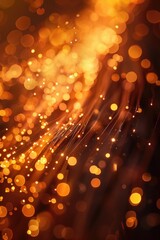 Poster - City lights blurred into a foggy background