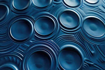 Poster - Close-up shot of a group of blue circles