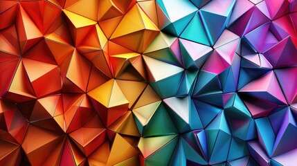 Poster - Close-up shot of a variety of colorful origami shapes and figures