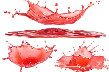 Poster - A close-up shot of a liquid splash on a white background