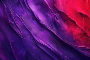Poster - Close-up view of a vibrant purple and red painting
