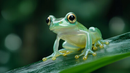 Wall Mural - Glass Frog Macro Photography