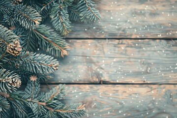 Canvas Print - A detailed view of a pine tree's trunk and branches on a natural wood surface