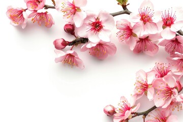 Aufkleber - Close-up view of pink flowers on a branch