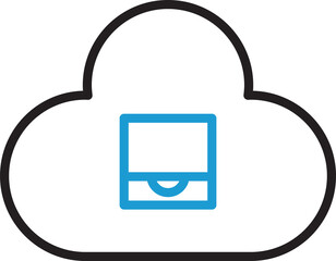 Poster - Cloud and Archive Icon
