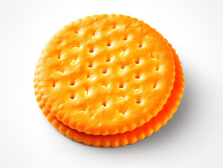 Wall Mural - Extraordinary Close-up cookies against white background