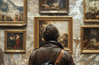 © VetalStock - person looking museum art gallery