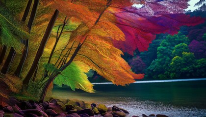 Wall Mural - the colorful leaves