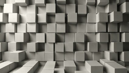 Randomly positioned white cube boxes for a geometric pattern background.