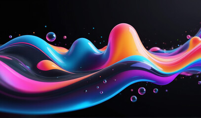 Wall Mural - Abstract multicolored 3d background