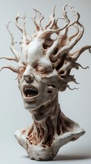 Sticker - Surreal Sculpture: A Twisted Portrait of the Human Form