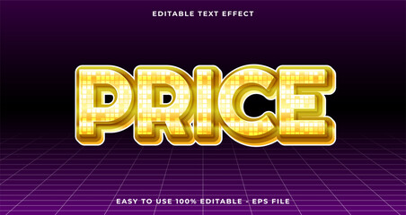 Poster - price typography premium editable text effect, 3D glow text