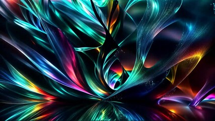 Wall Mural - Abstract colorful background with liquid neon flowing paint ink, sparkling iridescent plasma, fluid gradient.