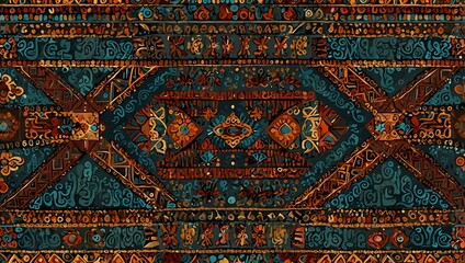 Traditional geometric ethnic seamless pattern.