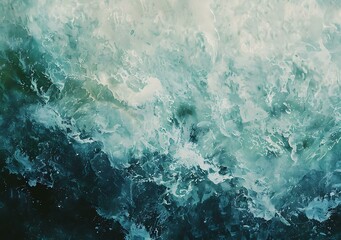 Poster - Abstract Ocean Waves Background Texture