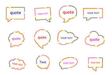 Poster - a collection of white speech bubbles in various sizes and shapes