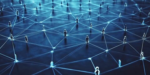 Poster - social network connection concept, community 