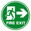 © ยงยุทธ จันทะบุตร - Fire Exit Arrow Right Symbol Sign, Vector Illustration, Isolate On White Background Label. EPS10