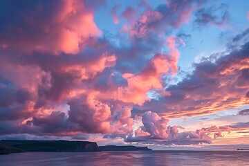 Beautiful sunset over the sea