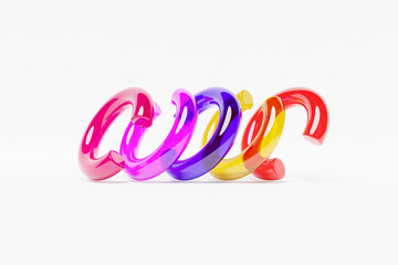 Fototapete -  3D rendering,  torus geometry shape on  white  background