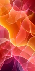 Poster - Abstract Red Orange and Pink Swirling Lines Background