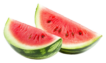 Wall Mural - Sliced watermelon isolated on transparent background