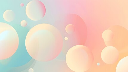 Canvas Print - Abstract Background with Pastel Colored Circles