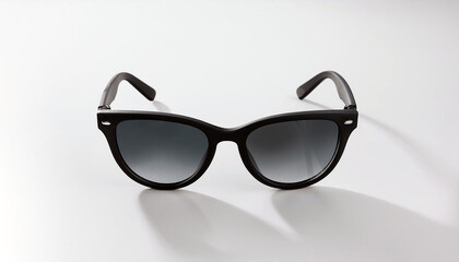 Black Sunglasses on White Background