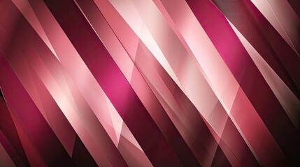 Wall Mural - Burgundy to rose gradient wallpaper with geometric bronze and silver stripes background