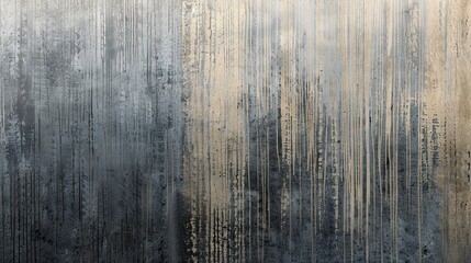 Wall Mural - Gray to charcoal gradient wallpaper with irregular gold stripes in the background