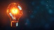 © 69 - A glowing lightbulb floating against a dark background, symbolizing the birth of a new creative idea.