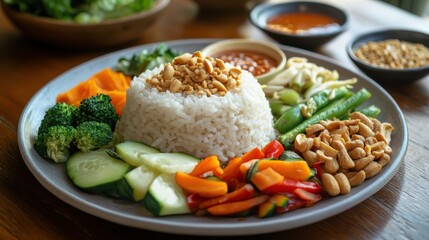 Food, Indonesian, healthy. Generative AI