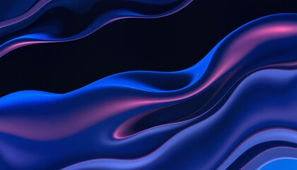 Wall Mural - a vibrant abstract background with bold, flowing lines in shades of blue and purple against a dark b