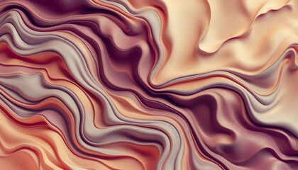 Wall Mural - a dynamic abstract background with swirling, marbled textures in shades of beige, brown, and cream. 