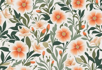 Sticker - Light gentle abstract flower background, illustration design, floral pattern