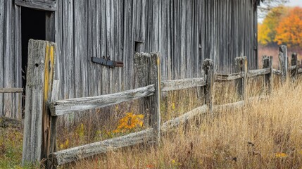 Canvas Print - Rustic weathered barn wood. Generative AI