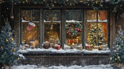 Wall Mural - fensterbank weihnachten