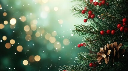 Wall Mural - photo of christmas background with copyspace. christmas background concept.