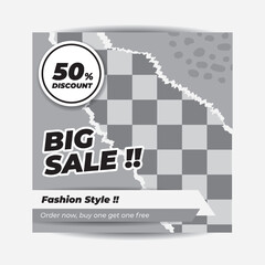 Fashion Sale Social Media Poster Template