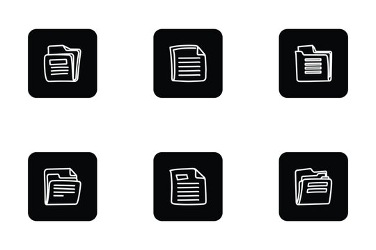 File icon bundle set in vector style