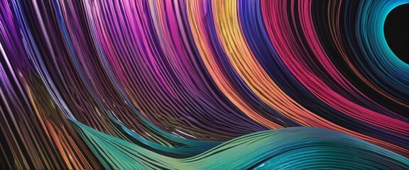Poster - Abstract colorful lines, graphic design, wall paper design