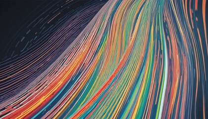 Poster - Abstract curved lines form illustration
