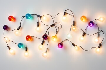 Poster - A string of colorful fairy lights in a variety of shapes and sizes
