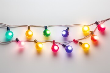Poster - A vibrant string of rainbow-colored lights, representing diversity and inclusivity