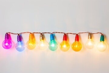 Poster - A vibrant string of rainbow-colored lights, representing diversity and inclusivity