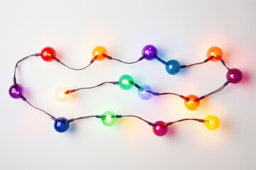 Poster - A vibrant string of rainbow-colored lights, representing diversity and inclusivity